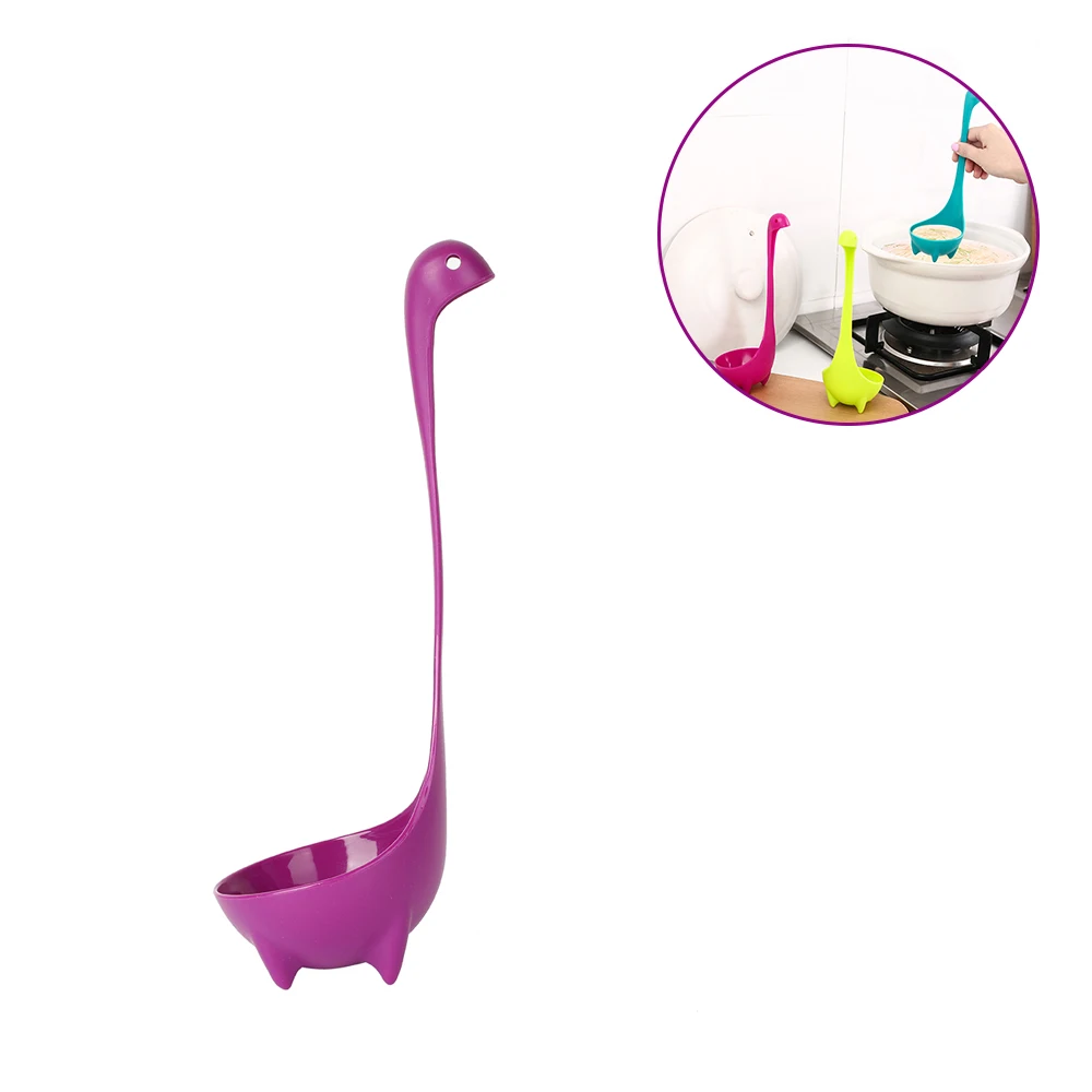 Ложка в форме монстра Loch Ness с длинной ручкой вертикальная ложка для супа