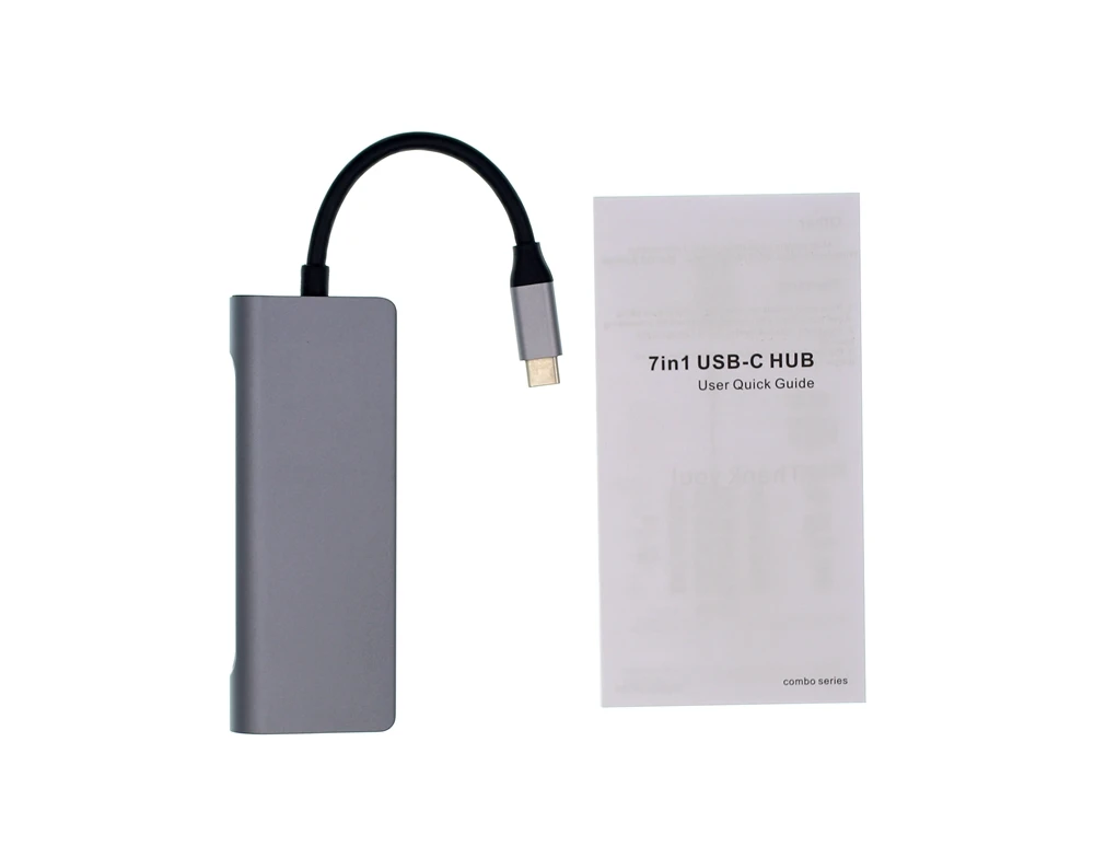 Pingle 7 в 1 USB3.0 концентратор USB-C HDMI 4K гигабитный Ethernet Rj45 адаптер USB SD/TF кардридер для MacBook Pro iPad type-C концентратор Hdmi