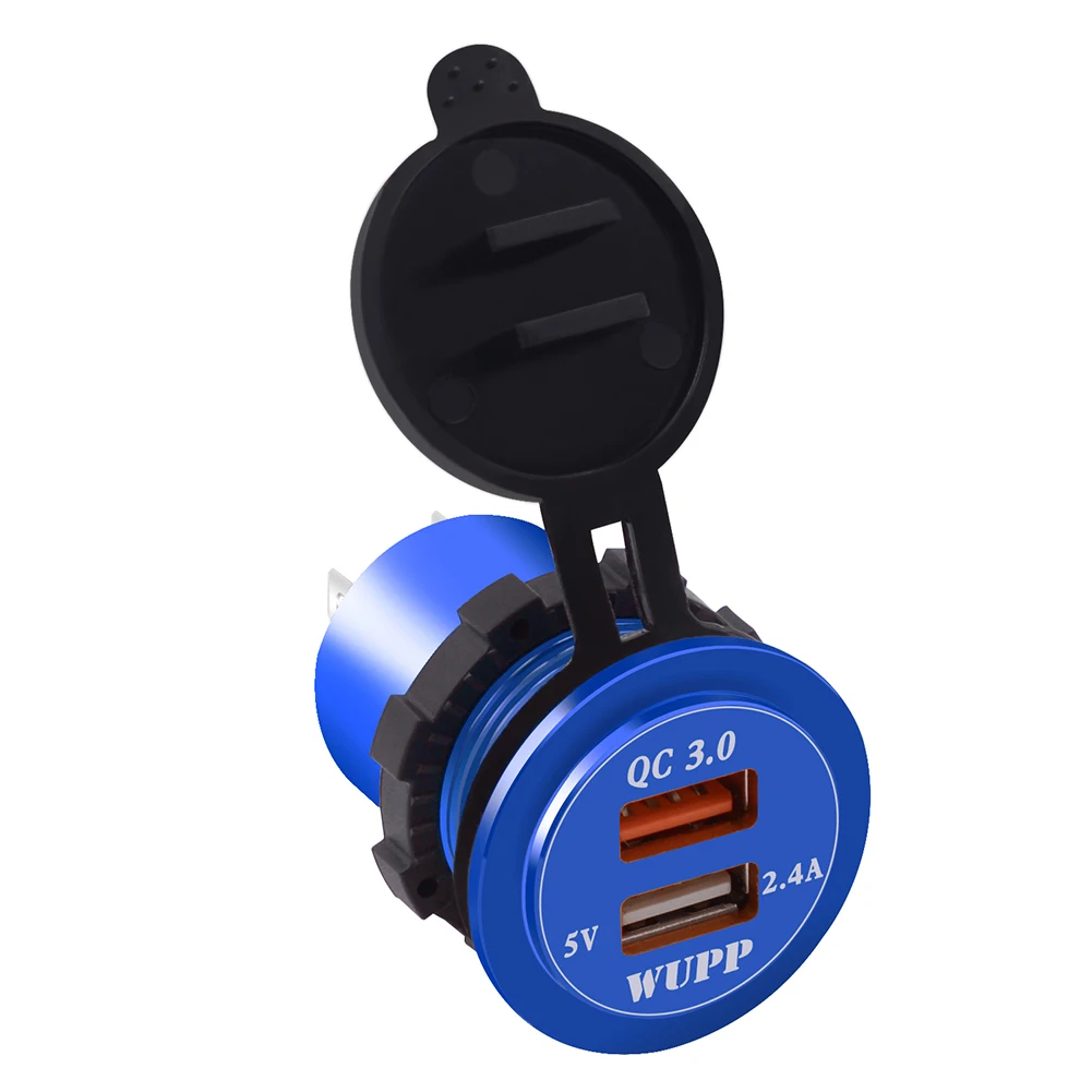 1 шт. розетка для автомобильного прикуривателя QC3.0 двойной мотоцикл USB порт