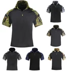 Футболка мужская быстросохнущая, уличная тактическая рубашка для страйкбола, униформы в стиле милитари, армии, охоты, рыбалки