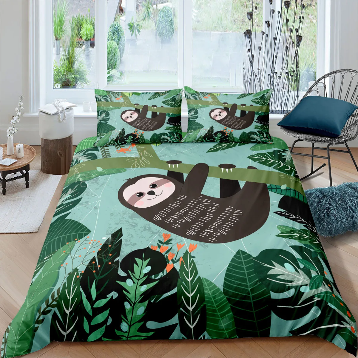 

3D Bedding Set Baby Sloth Printed Duvet Cover Pillowcase Children Kid Adult Home Textiles Single Queen King Soft Quilt Cover