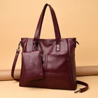 Сумка-тоут женская из натуральной кожи, на плечо