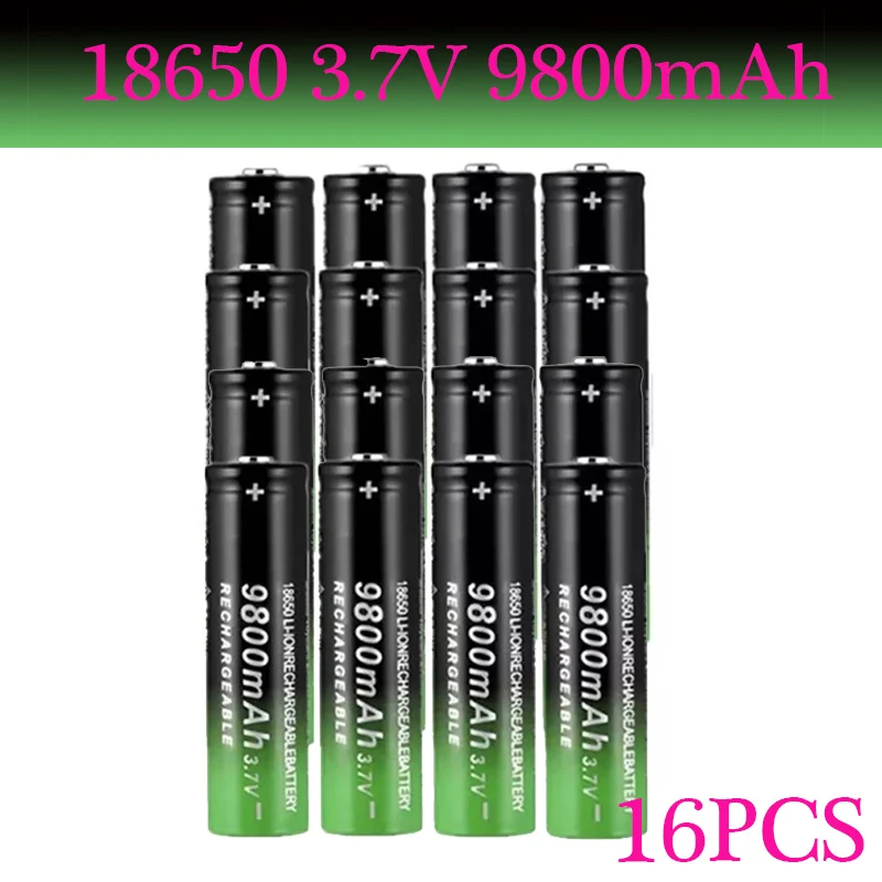 

18650 Battery High Quality 9800mAh 3.7V 18650 Li-ion Rechargeable Batteries For Flashlight Torch