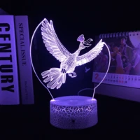 animal series roaring bird with outstretched wings white cracked basetouch switch night light for couple festival birthday gifts