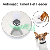 automatic pet feeder round timing feeder 6 meals 6 grids pet food feed electric dry food dispenser 24 hours feed pet supplies