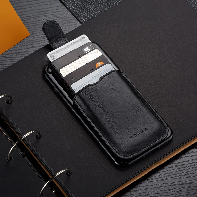 Новый минималистичный мини Rfid Выдвижной кошелек для карт мужские и женские