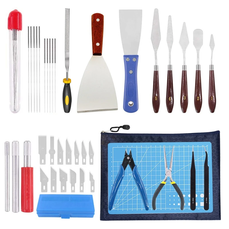 

3D Printer Accessories Tool Kit, Scrapers,Cutting Mats and Other 3D Printing Tools, Which Can Be Used to Remove, Clean
