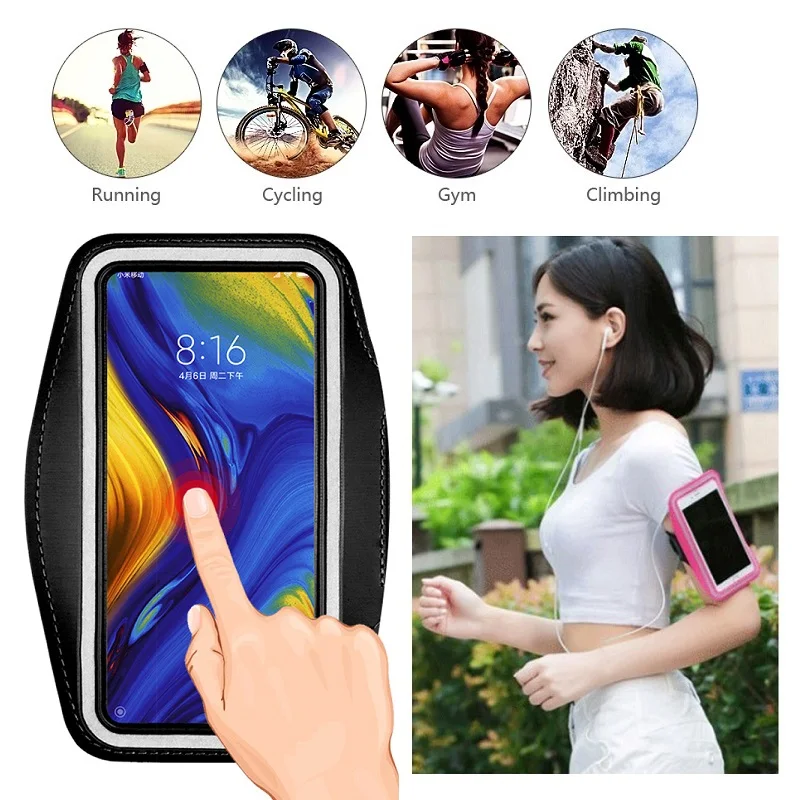 Чехол для телефона спортивный бега Xiaomi Mi 9 9T Pro 8 SE Mix 4 3 2s 2 A1 A3 A2 Lite|Крепления на руку|