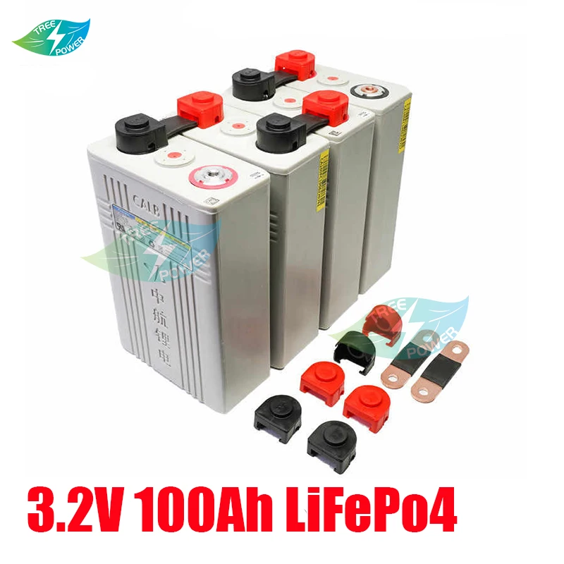 

8 шт. Новый 3,2 v 100ah Lifepo4 батарея литий-железо-фосфатных аккумуляторов и батарей CALB ca100 Пластик 12v200AH 24V100AH для солнечных батарей RV пакет