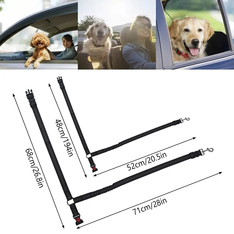 

Adjustable Pet Car Seat Belt Dog Cat Harness Seatbelt Lead Leash Small Medium Dogs Leash Travel Clip Accessories Pet Supplies