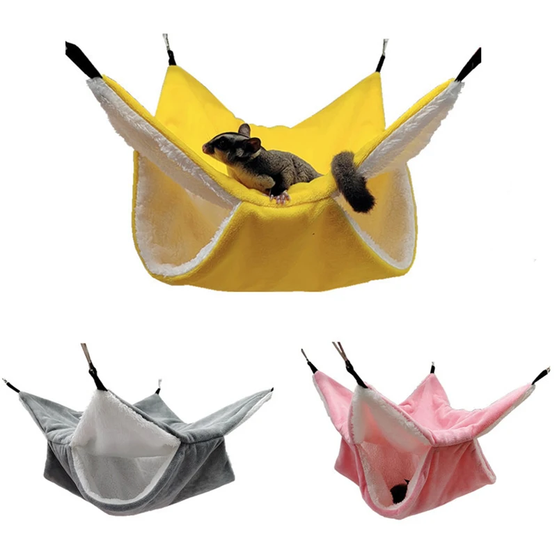 

COTTON Plush Hamster Hammock Double-layer Thicken Warm Sleeping Bag Nest Hanging Cage