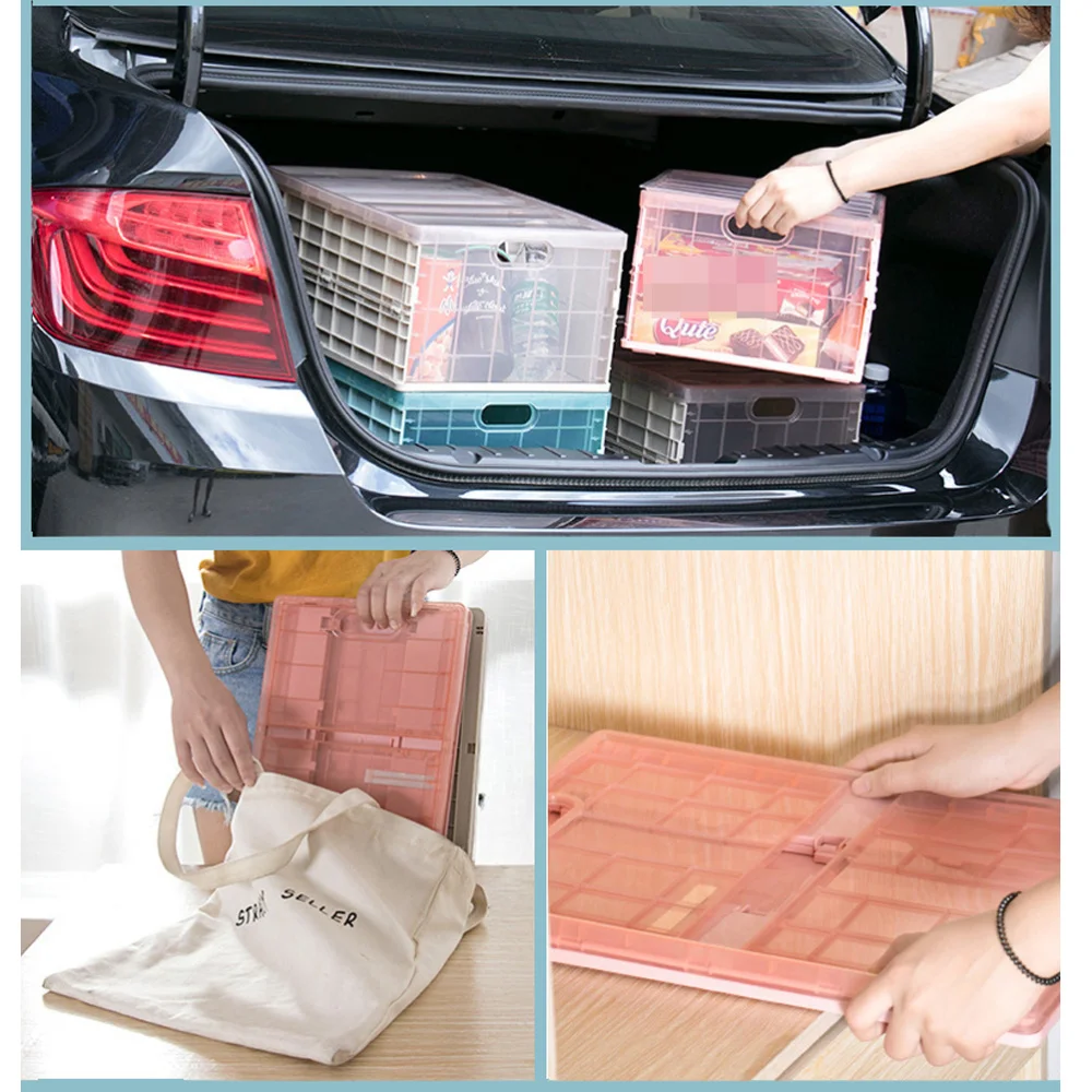 

Storage Case Multifunctional Portable Foldable Car Storage Box Home Wardrobe Storage Organizer - Size (Khaki)