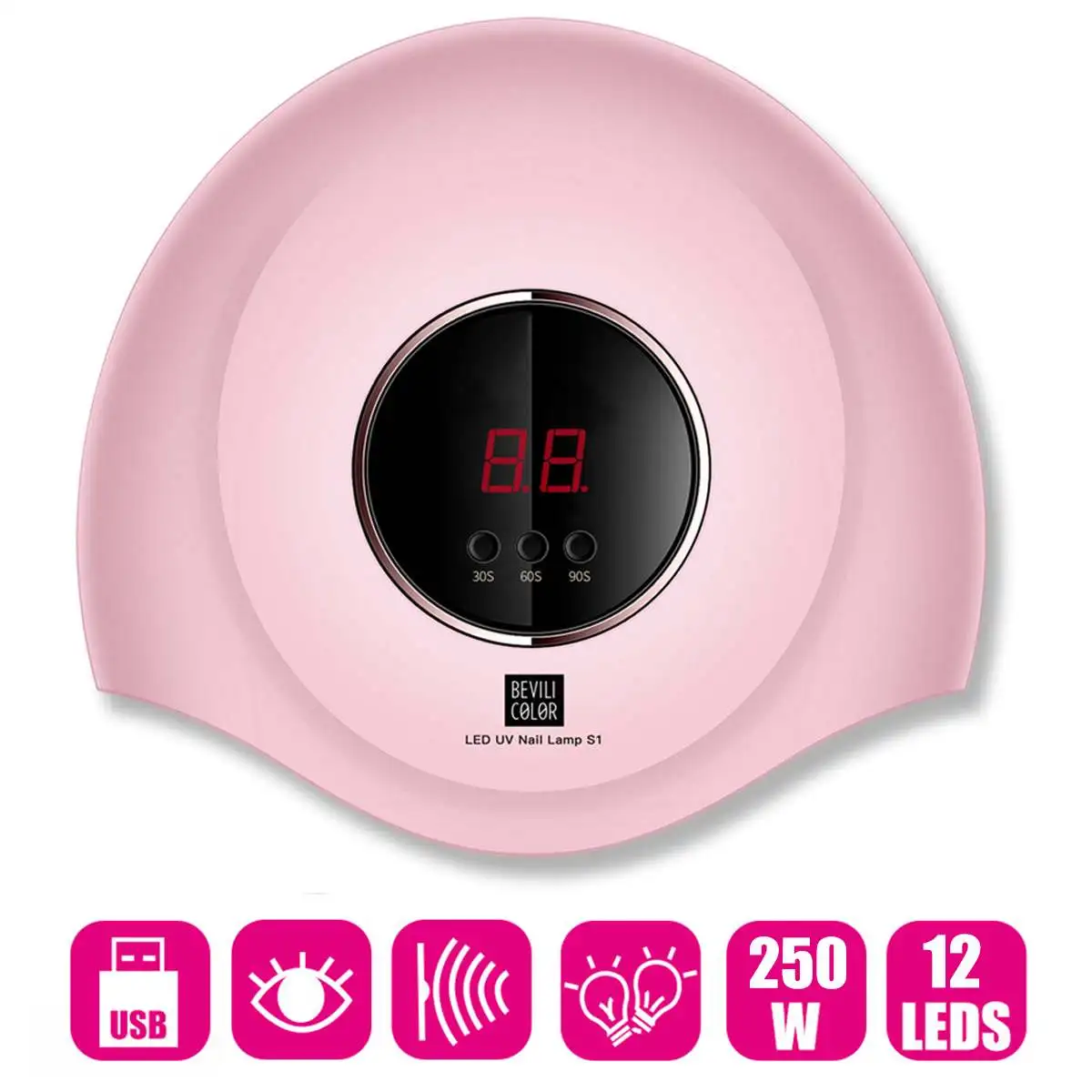 

200 Вт 12 Светодиодный УФ-лампа Сушилка для ногтей Светодиодный УФ-гель лампа для ногтей инфракрасный датчик быстрая лампа для сушки гель-лака...