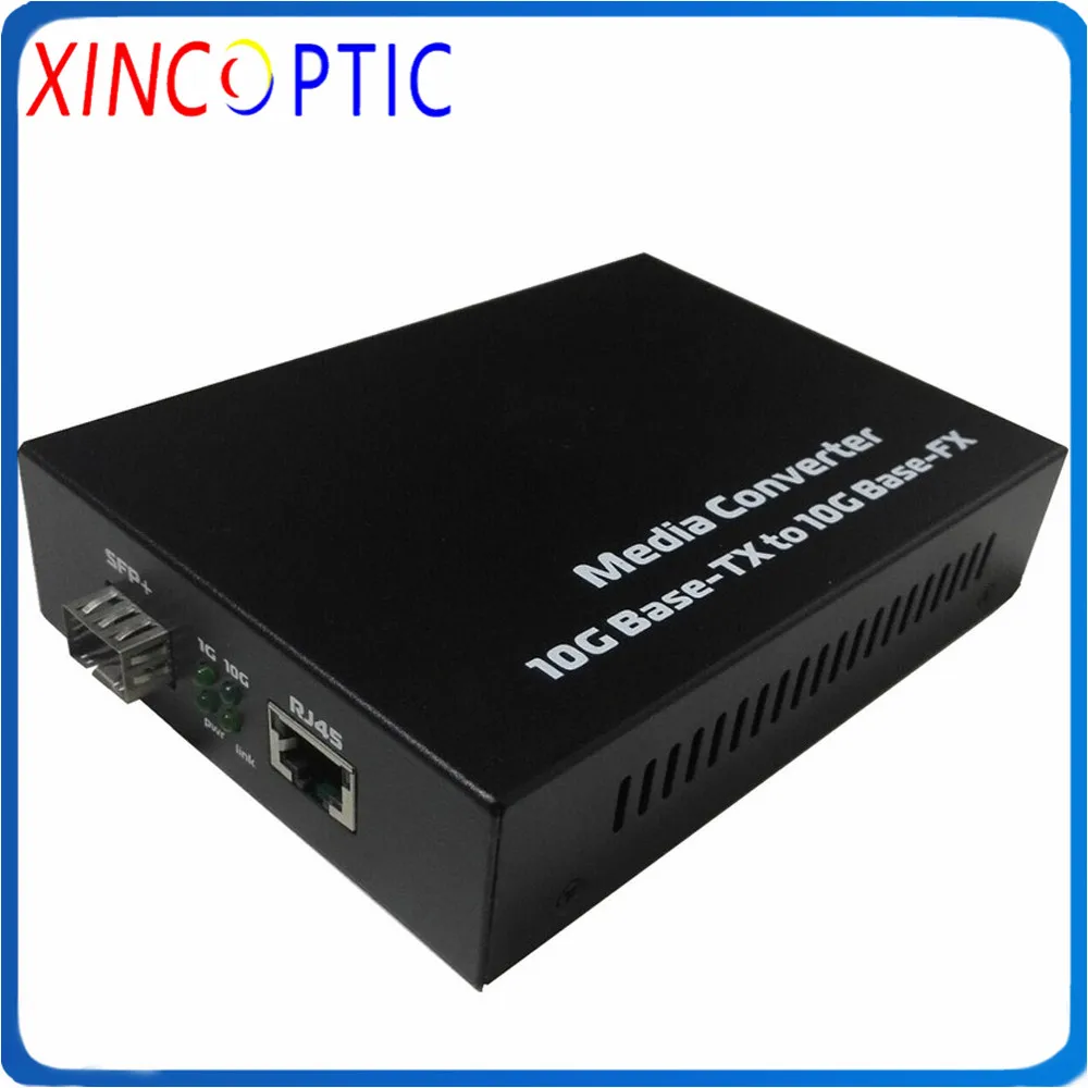 10GM SFP Преобразователь Ethernet 10G неуправляемый медиаконвертер с Dual Fiber SM 1550nm 80km LC +