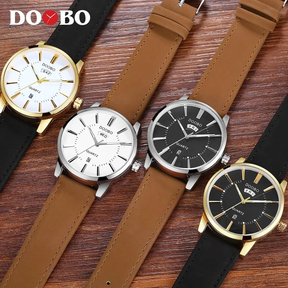 

2021 relogio masculino watches men Fashion Sport Top Leather Band watch Quartz Business Date Wristwatch reloj hombre