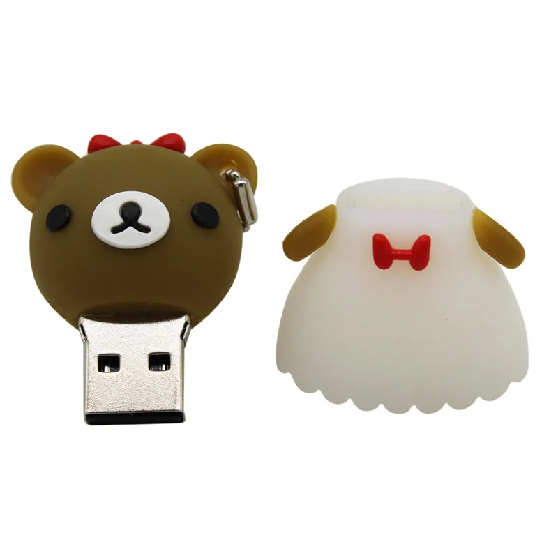 USB флеш-накопитель с надписью ME, 64 ГБ, милый свадебный медведь, 4 ГБ, 8 ГБ, 16 ГБ, 32 ГБ, флешка, USB 2,0, Usb