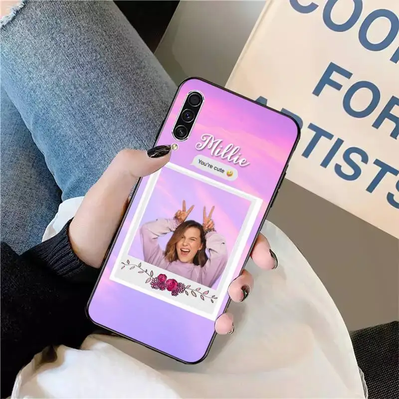 

Millie Bobby Brown Phone Case For Samsung galaxy S 9 10 20 A 10 21 30 31 40 50 51 71 s note 20 j 4 2018 plus