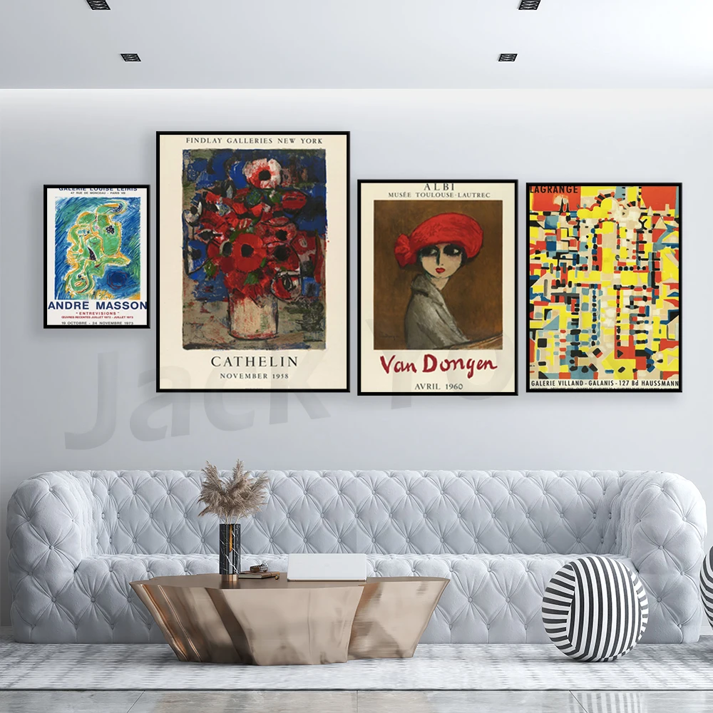 Выставочный плакат на холсте | Французская Современная живопись Рекламная акция