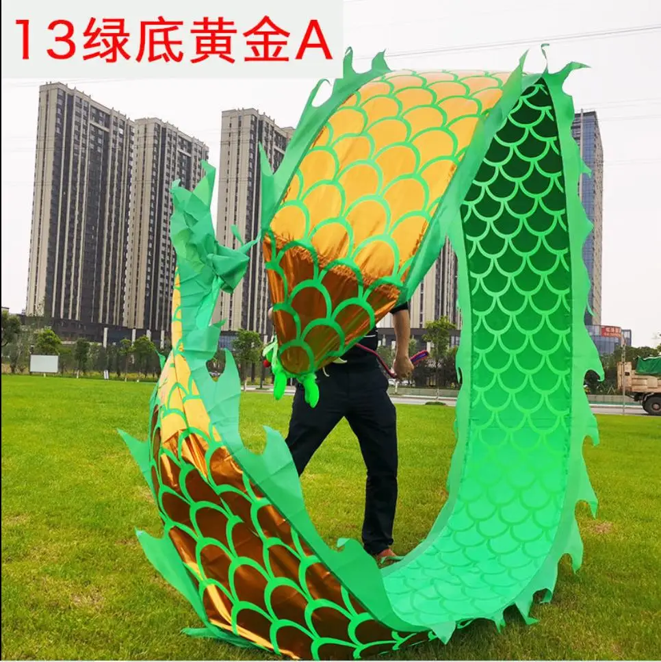 Athletic 8M Dragon Dance Costume Outdoor handmade Sports Square Ribbon Halloween Party Carnival Funny Toys Group Activities Prop