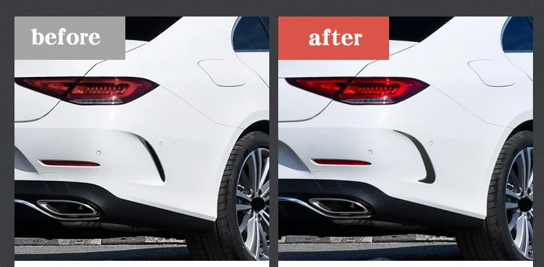 Для Mercedes cls аксессуары cls c257 модифицированные передние Автомобильные наклейки на бампер противотуманные фары декоративные яркие полосы