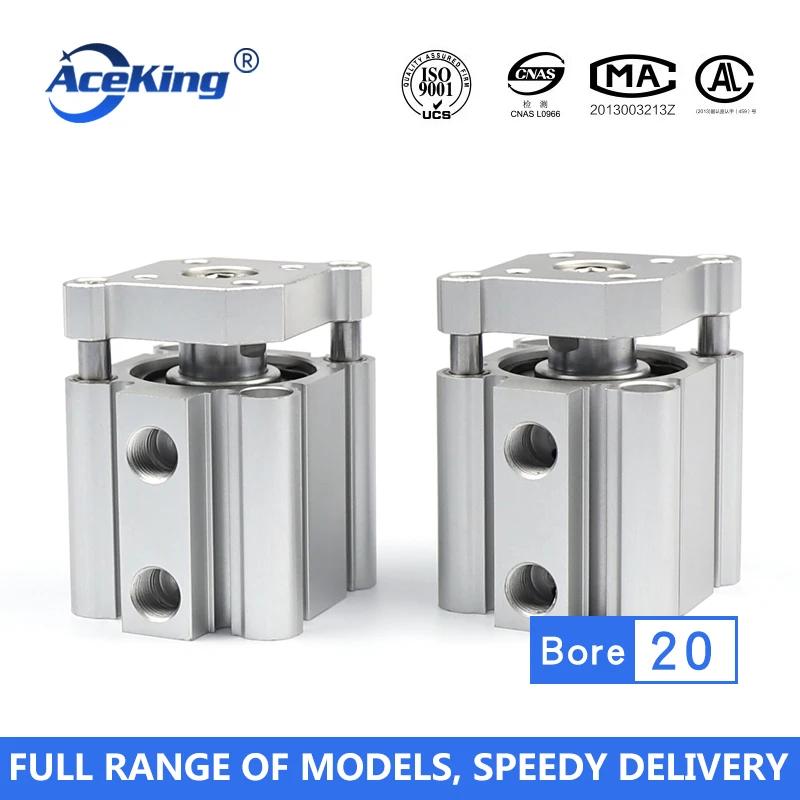 Тонкий трехполюсный цилиндр с направляющей штангой CDQMB20-5/10/15/20/25/30/40/50 магнитное крепление CDQMB20-20 CDQMB20-40 включен.