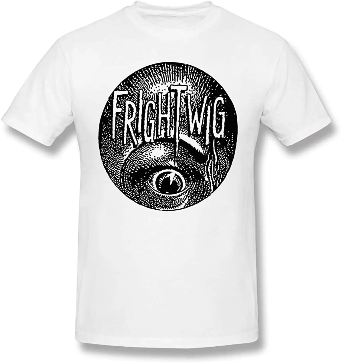 Летняя модная мужская Повседневная футболка Frightwig, Мужская футболка с круглым вырезом и короткими рукавами, черная свободная и удобная