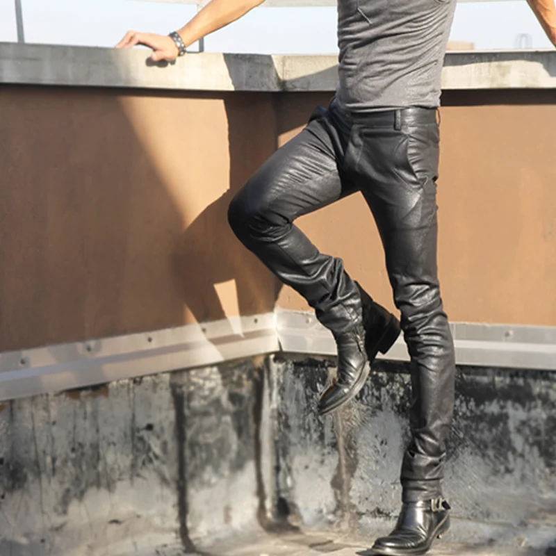 2020 брендовые модные блестящие Стрейчевые брюки мужские европейские и