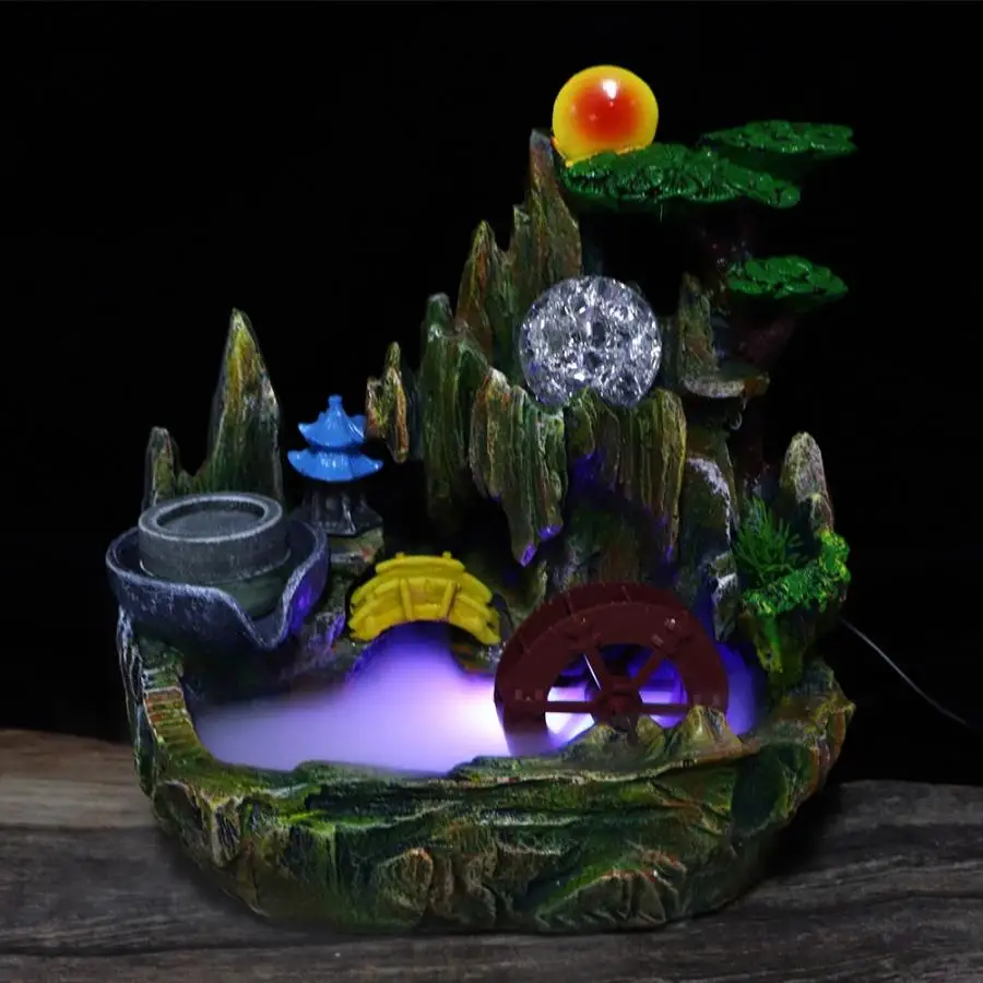 Фэн-шуй украшение настольный фонтан водопад рокерский пейзаж с эффектом
