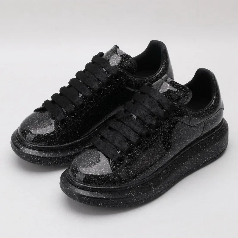 McQueen/черная обувь яркая звезда молочный цвет Мужская и женская Повседневная Zapatos