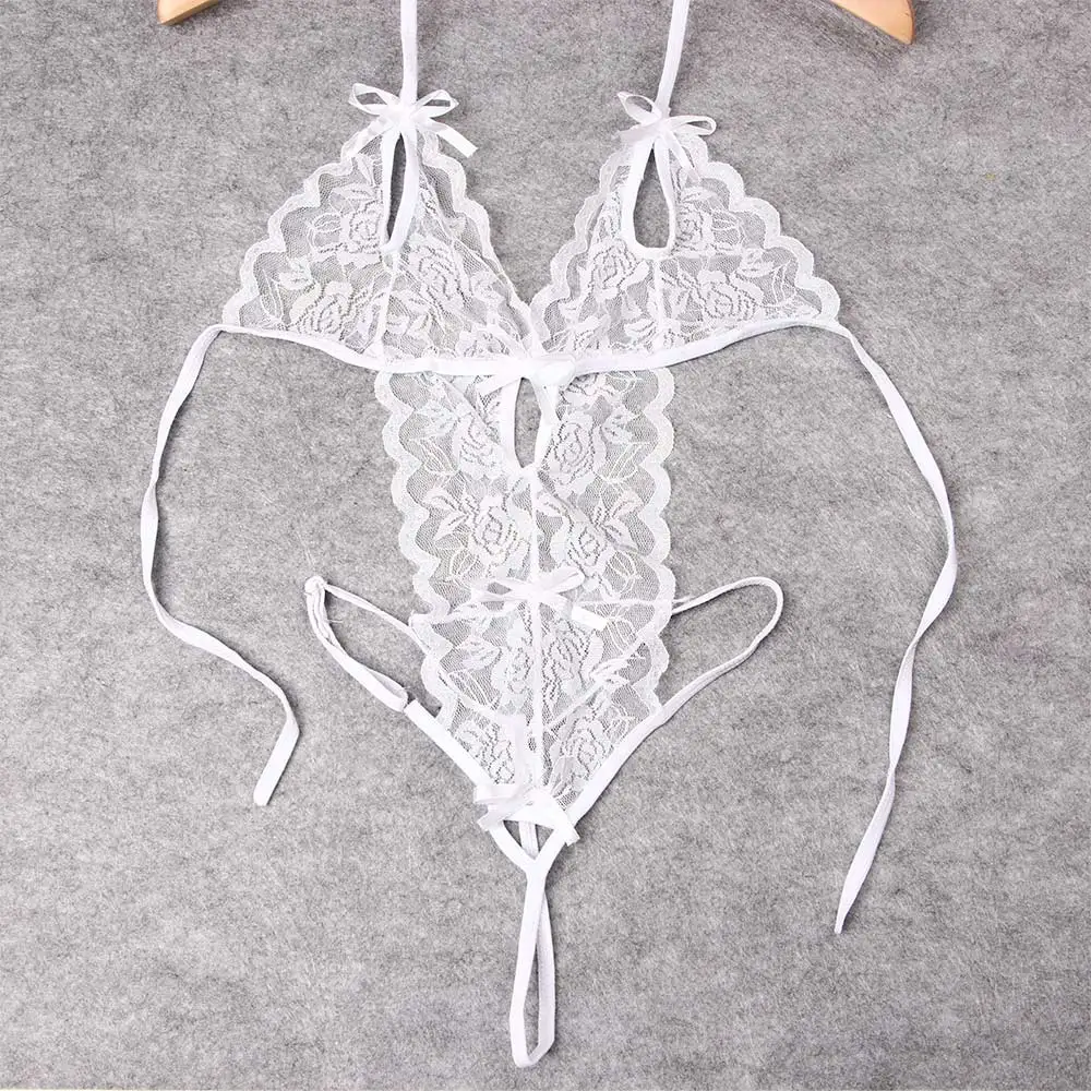 Женское Кружевное боди с тремя точками Открытое закрытой грудью экзотическое