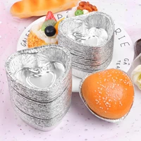 100125 disposable aluminum foil baking cups molds heart shaped cupcake mould nonstick diy mini muffin cakes bake ramekin moules