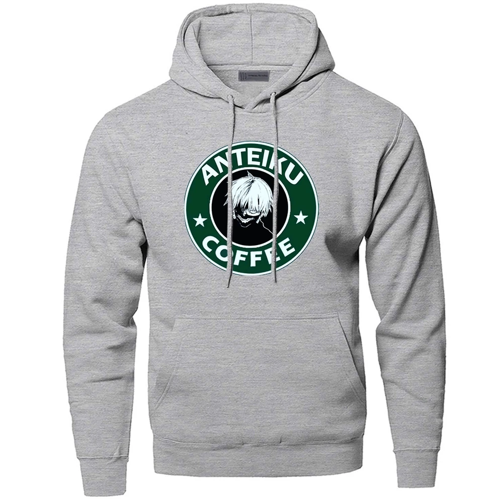 

Tokyo Ghoul Japanese Anime Ken Kaneki Coffee Pullover Printing Hoodies Top Men Street Hoodie Warm Fitted Daily Casual Streetwear