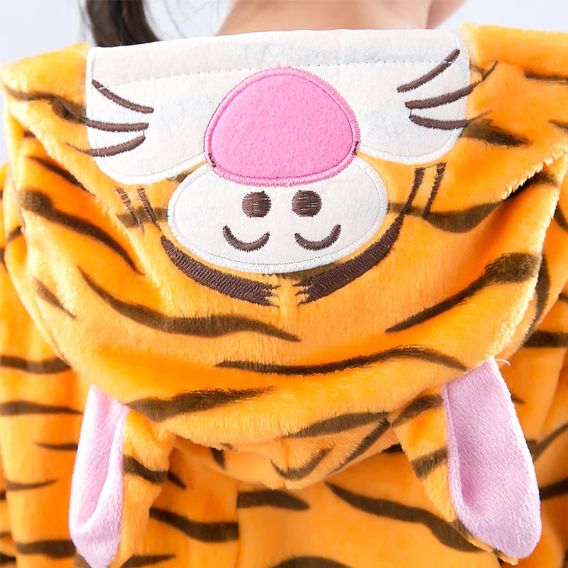 Кигуруми в виде единорога детские пижамы для детей животные тигр Ститч панда