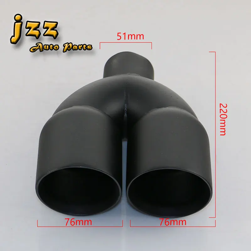 JZZ 1 шт. универсальный синий/черный сварочный двойной наконечник выхлопной трубы