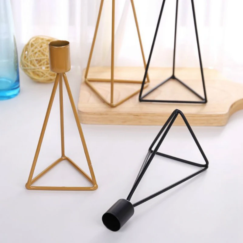 Подсвечник из кованого железа декоративный подсвечник геометрических элементов