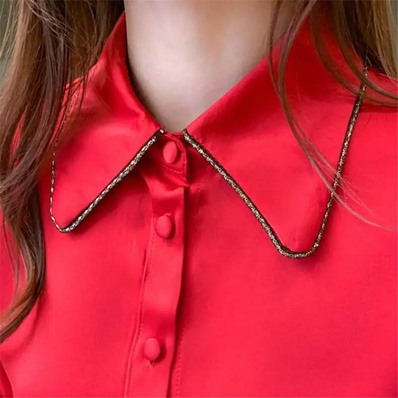 

Spring Autumn Chiffon Blouse Women Elegant Casual Long Sleeve Shirts Female Streetwear Fashion Slim Office Ladies Tops XXL Q3638