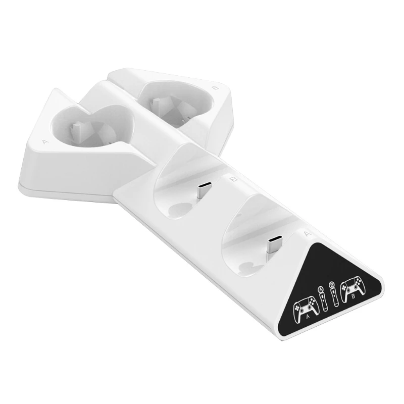 

HX6A 4 in 1 Charger Dock USB Fast Charging Station for PS5 Game Console, also Suitable for PS Move Controllers