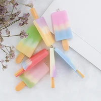 7pcs 2352 5 mm resin rainbow ice cream charms jewelry diy making flatback food scrapbooking embellishment for phone bows deco