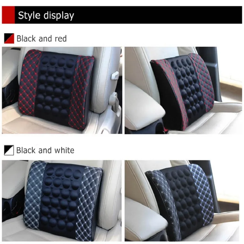 

Car Massages Lumbar Support Cushion Electric Car Neck Pillow Safety Seat Head Neck Auto Seat Back Cushion Waist Headrest Support