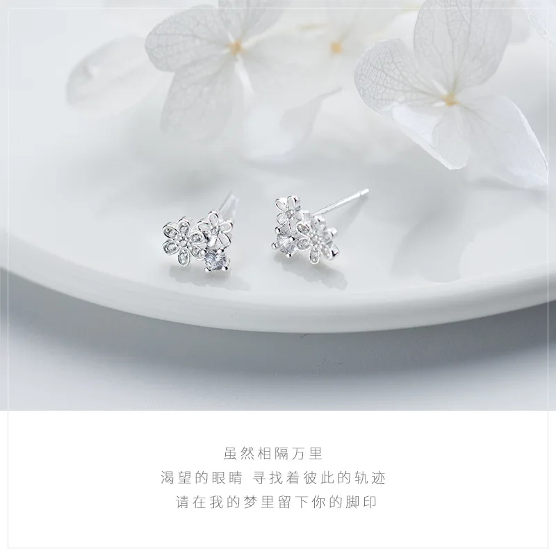 Женские серьги пусеты Trustdavis ювелирные изделия из настоящего стерлингового