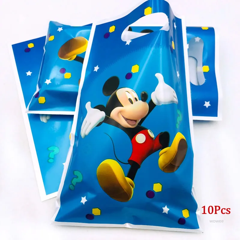 Gift Bag 10Pcs 10 шт. бумажные стаканчики с Микки Маусом для дня рождения, детские украшения, товары для вечеринки, детские подарки на день рождения с Микки Маусом - Цвет: Gift Bag 10Pcs