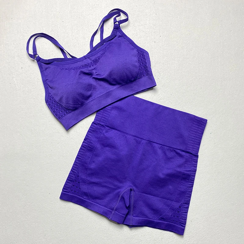 Женский тренировочный комплект для йоги из 2 предметов спортивный бюстгальтер на