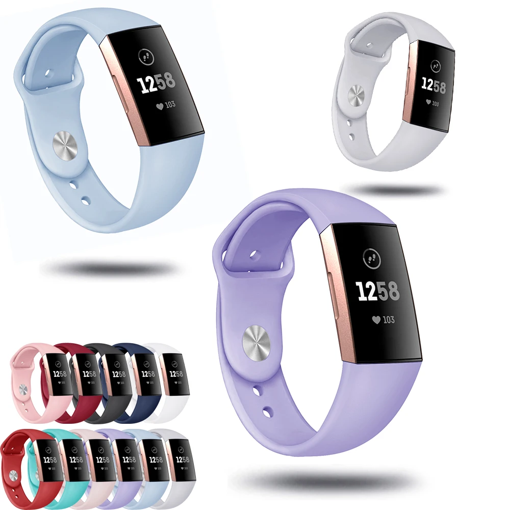 1 шт. яркие силиконовые часы, браслет, ремешок, сменные браслеты для Fitbit Charge 3, аксессуары для умных часов