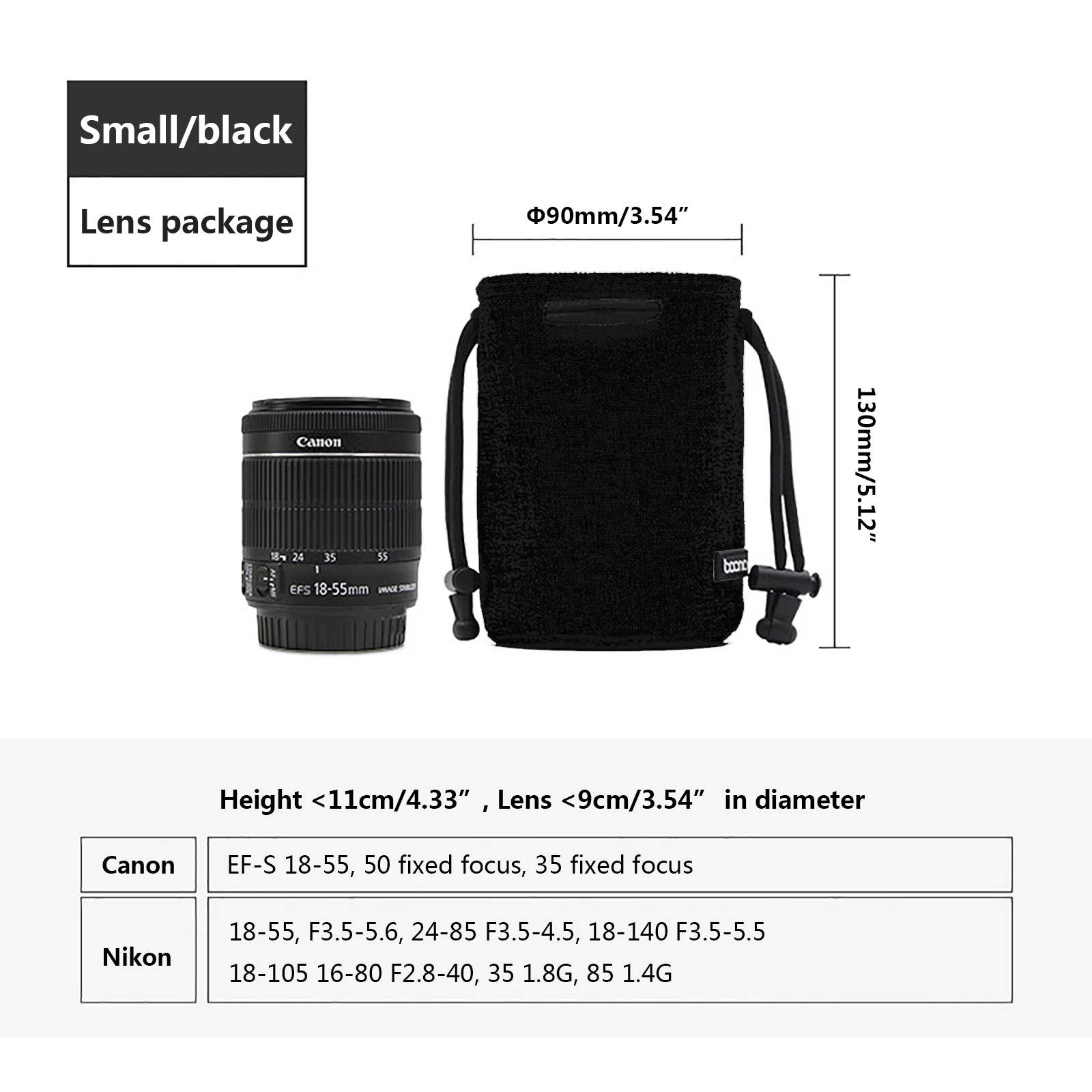Сумка для DSLR камеры, чехол для объектива Nikon, Canon, sony, Olympus, Fuji, сумка для объектива из лайкры, сумка для фотосъемки для камеры