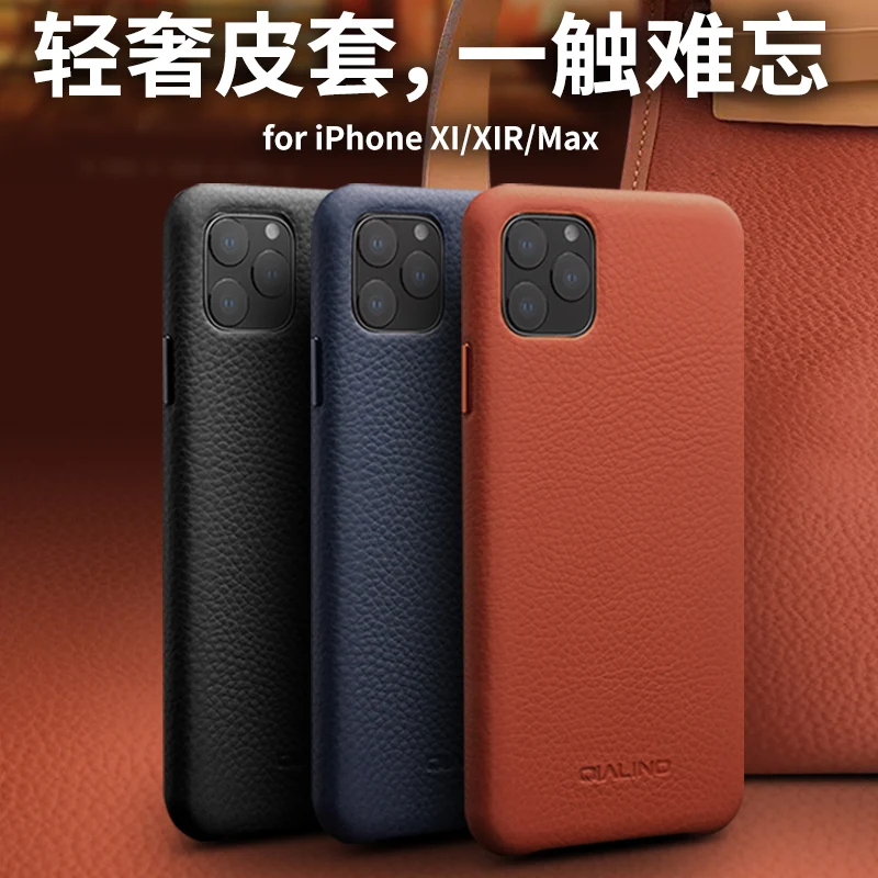 Чехол ручной работы из натуральной кожи для iPhone 11 Pro Max, чехол из зернистой кожи с узором, чехол для телефона для iPhone 11 Pro Max, черный чехол