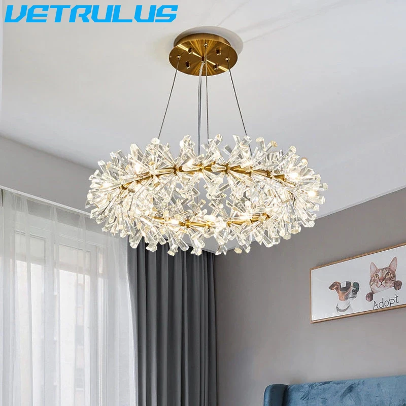 Nordic постмодернистские хрустальные люстры светлячки светильник шные