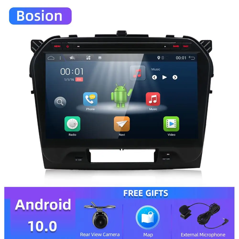 

Мультимедийный плеер Bosion для Suzuki grand vitara, 10,1 дюйма, Android 10,0, GPS-навигация, радио, BT, Wi-Fi, карта, 2015, 2016, 2017