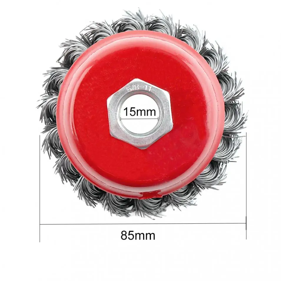 2 шт 3 дюймовая проволочная чаша для полировки набор кистей с 15 мм отверстием