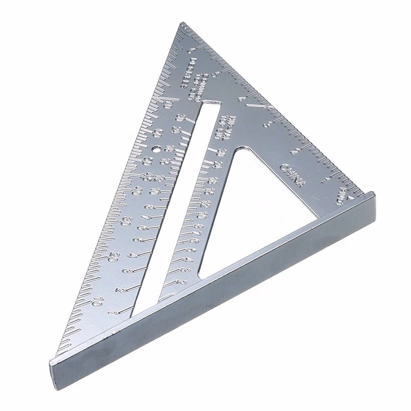 

90 Metric Ruler Aluminum Alloy Speed Square Roofing Triangle Protractor 2019