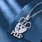 Lil Peep Mood подвеска мышь ожерелье с бусинами из нержавеющей стали для мужчин и женщин Шейная цепочка Инди ювелирные изделия 2021 гранж певец Поклонники сувенир